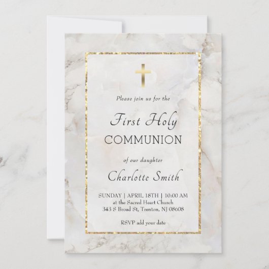 大理石ファースト招待状 招待状 (正面)