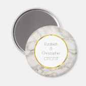 大理石フェイクアラバスタトゥーペタンモダン結婚ズ マグネット (正面/裏面)