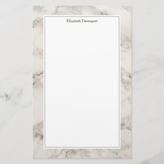 大理石フェイクアラバスタトゥーペタンモダン 便箋 (正面)