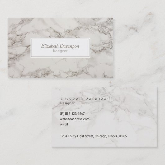 大理石フェイクアラバスタトゥーペタンモダン 名刺 (正面/裏面)