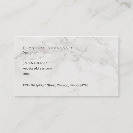 大理石フェイクアラバスタトゥーペタンモダン 名刺 (裏面)