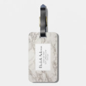 大理石フェイクアラバスタータウペタンモノグラム ラゲッジタグ (裏面縦)