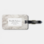 大理石フェイクアラバスタータウペタンモノグラム ラゲッジタグ (裏面横)