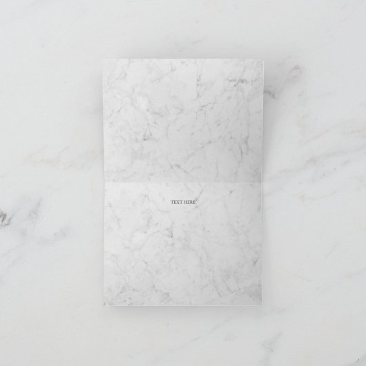 大理石フェイクバラ金ゴールドバプテスマサンキューカード サンキューカード (内部)