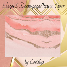 大理石フェイクバラ金ゴールドラッピング、デコページ、クラフト 薄葉紙