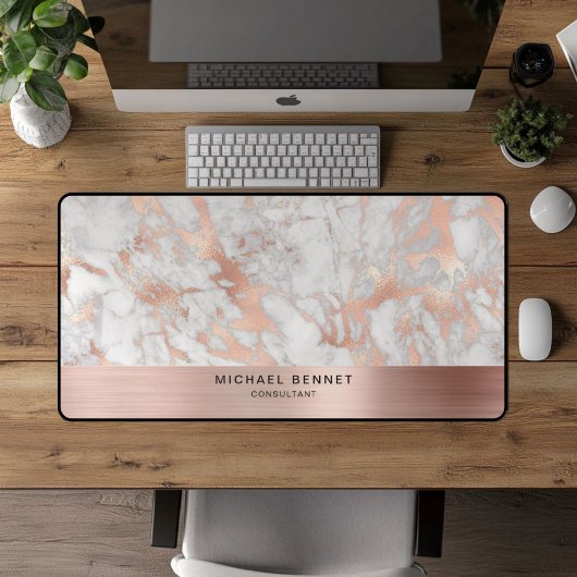 大理石フェイクバラ金ゴールド金属事業 デスクマット