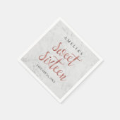 大理石フェイクバラ金ゴールドSweet sixteenナプキン スタンダードカクテルナプキン (角)