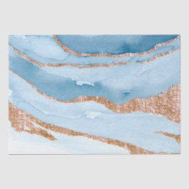 大理石フェイクブルー金ゴールド包装、デコパージュ、クラフト 薄葉紙