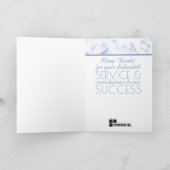 大理石フェイクユニバーサル従業員記念日カード カード (内部)