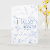 大理石フェイクユニバーサル従業員記念日カード カード (黄色い花)