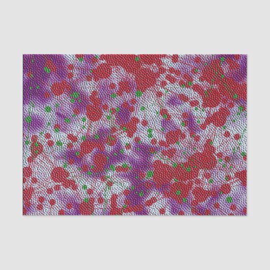 大理石フェイク塊ティッシュペーパー – グレープレッドグリーン 薄葉紙 (正面)