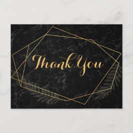 大理石フェイク幾何学的ありがとう ポストカード