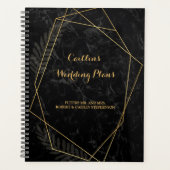 大理石フェイク幾何学的ウェディングプランナー プランナー手帳 (正面)