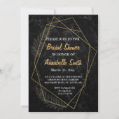 大理石フェイク幾何学的ブライダルシャワー 招待状 (正面)