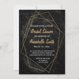 大理石フェイク幾何学的ブライダルシャワー 招待状