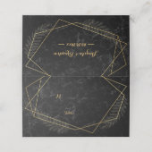 大理石フェイク幾何学的座席表 プレイスカード (外部開封)