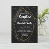 大理石フェイク幾何学的披露宴 招待状 (スタンド正面)