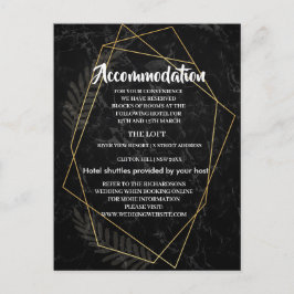 大理石フェイク幾何宿泊施設 案内ポストカード