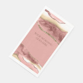 大理石フェイク金ゴールドピンクのバラのアゲイトの水色 (コーナー)