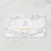 大理石フェイク金ゴールド眼点滅 名刺 (裏面)