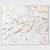 大理石フェイク金ゴールド静脈ラピス白エレガントシック ラッピングペーパー (フラット)