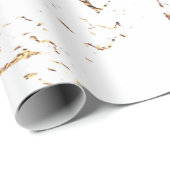 大理石フェイク金ゴールド静脈ラピス白エレガントシック ラッピングペーパー (ロールコーナー)