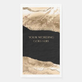 大理石フェイク金ゴールド黒アゲイト水彩 (正面)