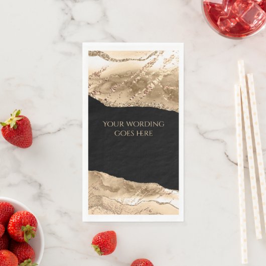 大理石フェイク金ゴールド黒アゲイト水彩 (インサイチュ)