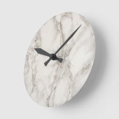 大理石フェイク – 洗練された美しいトレンディー ラウンド壁時計 (傾斜)