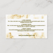 大理石フォトクレジット修復名刺 名刺 (裏面)