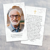 大理石フォトクロス記念祈りの言葉カード コーリングカード