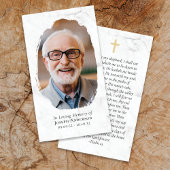 大理石フォトクロス記念祈りの言葉カード コーリングカード