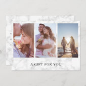 大理石フォトコラージフォトグラファーのギフト証明書 (正面/裏面)