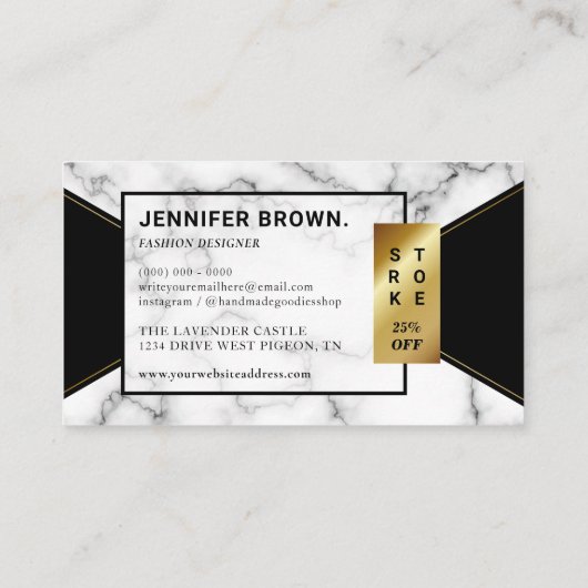 大理石フォトブースフレーム 名刺 (裏面)