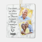 大理石フォト悔やみや弔慰記念キープサケ セラミックオーナメント (左)