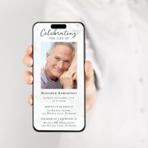 大理石フォト葬儀デジタル招待状