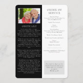 大理石フォト葬儀プログラム プログラム (裏面)