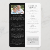 大理石フォト葬儀プログラム プログラム (裏面)