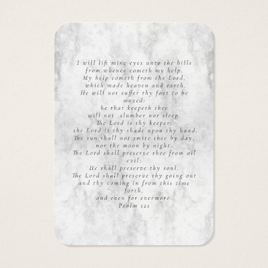 大理石フォト葬儀祈りの言葉カード (裏面)