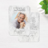 大理石フォト葬儀祈りの言葉カード (デスク)