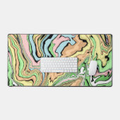 大理石フルード絵画アートフロースタイル デスクマット (キーボード&マウス)