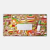 大理石フルード絵画アートフロースタイル デスクマット (キーボード&マウス)