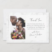 大理石フレームフォト結婚ズ サンキューカード (正面)