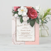 大理石フローラブライダルシャワー招待 招待状 (スタンド正面)