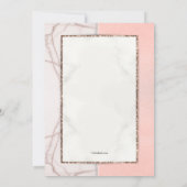 大理石フローラブライダルシャワー招待 招待状 (裏面)
