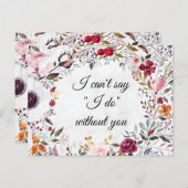 大理石フローラ結婚の花嫁プロポーザル ポストカード (正面/裏面)