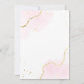 大理石フローラ花びらとプロセッコブライダルシャワー 招待状 (裏面)