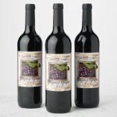 大理石ブドウ赤ワインパーソナライズされたワインラベル ワインラベル (ボトル)