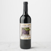大理石ブドウ赤ワインパーソナライズされたワインラベル ワインラベル (正面)