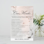 大理石ブライダルシャワーゲーム印刷 (スタンド正面)